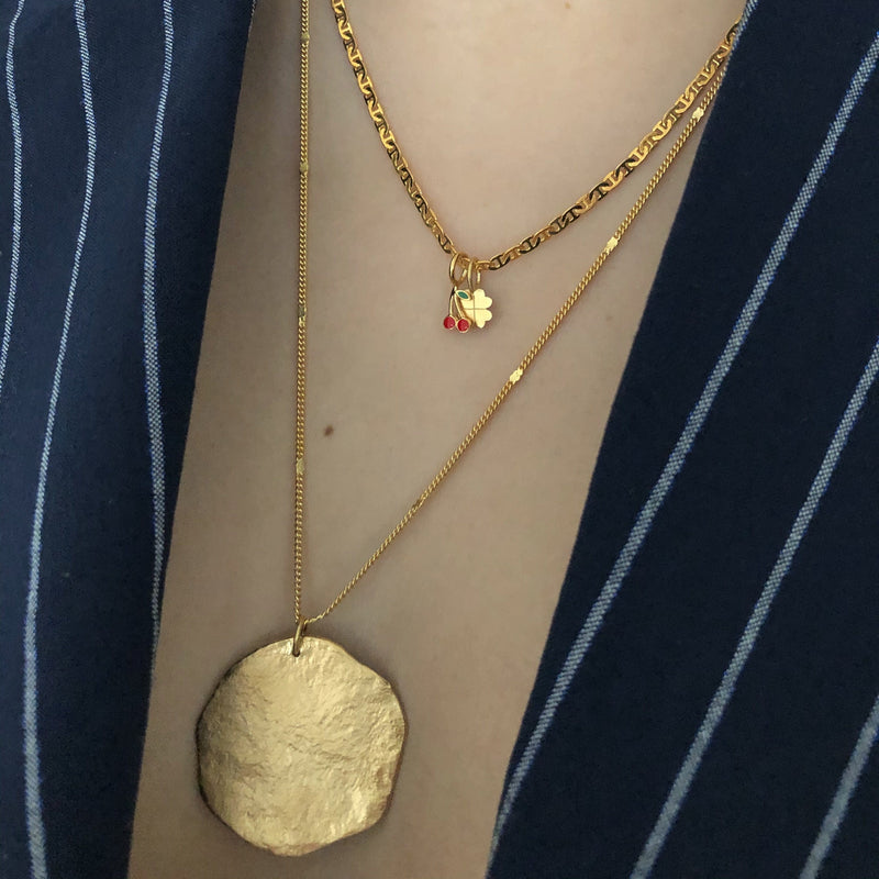 Stine A - Petit Clover Charm Pendant - Gold
