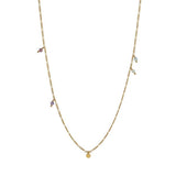 Stine A - Petit Coin and Stones Pendant Chain Gold