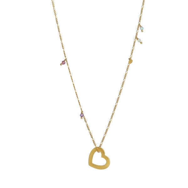 Stine A - Petit Coin and Stones Pendant Chain Gold