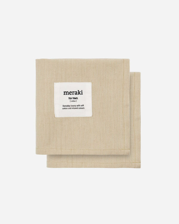 Meraki Tea towels Verum - Off white/safari