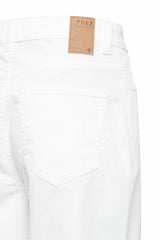 Pulz Rosita UHW Pants Wide Leg Crope - White