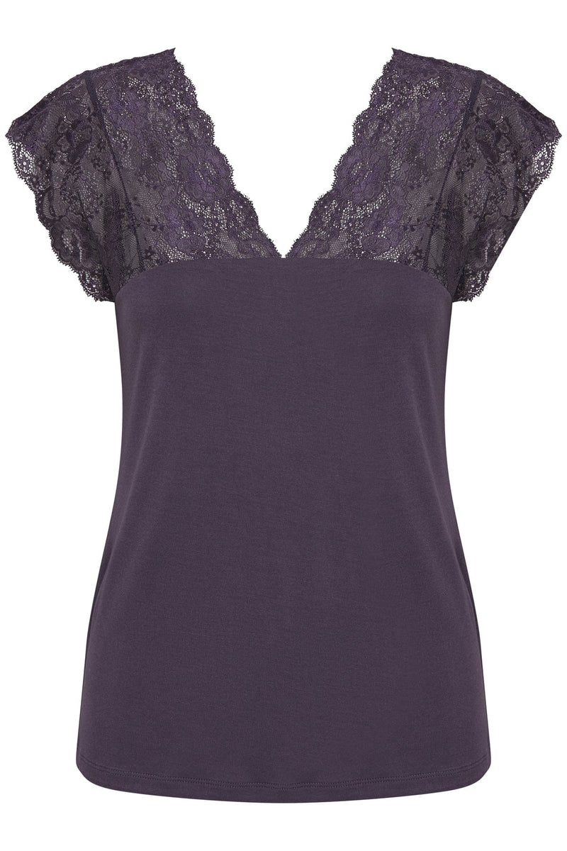 Culture Poppy Lace Top - Graystone