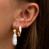 Stine A - Long Baroque Pearl Earring White Sorbet