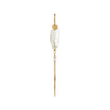 Stine A Long Baroque Pearl with Chain Earring White Sorbet Gold