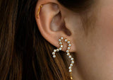 Stine A Midnight Sparkle Long Earring Gold - Right