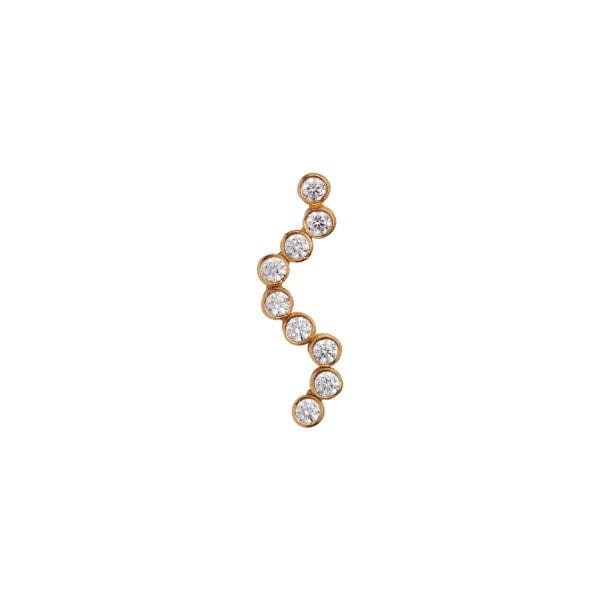 Stine A - Midnight Sparkle Earring Gold - Left