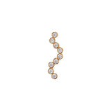 Stine A - Midnight Sparkle Earring Gold - Right