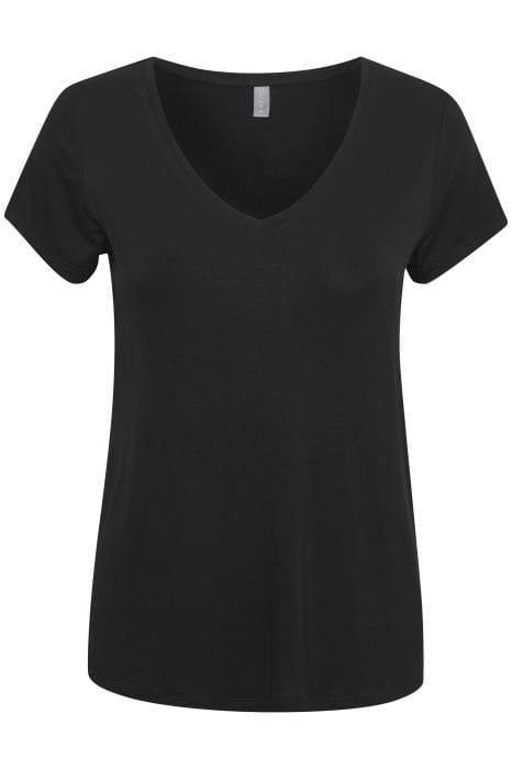 Culture Poppy V-Neck T-shirt - Black