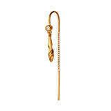 Stine A - Dangling Petit Velvet Earring with Chain - Gold