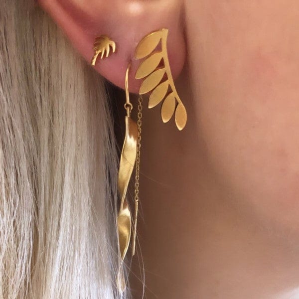 Stine A - Six Leaves Earring Piece Right Gold