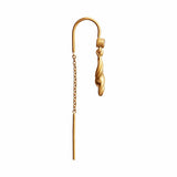 Stine A - Dangling Petit Velvet Earring with Chain - Gold