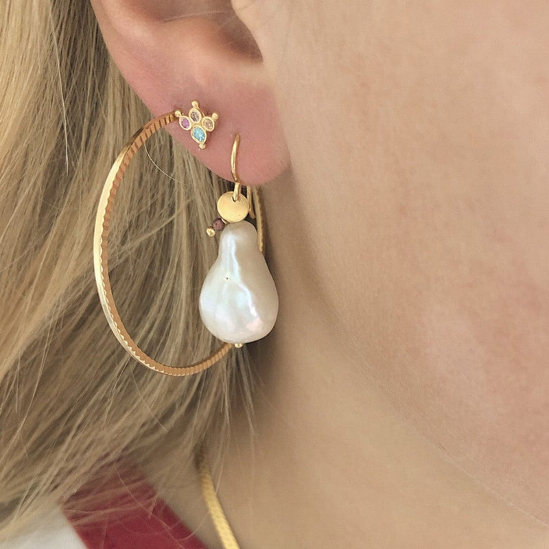 Stine A - Big Etoile Creol Earring - Gold